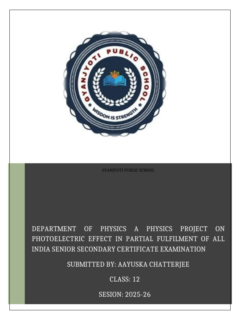 Photoelectric Effect Project Overview | PDF | Photoelectric Effect | Photon