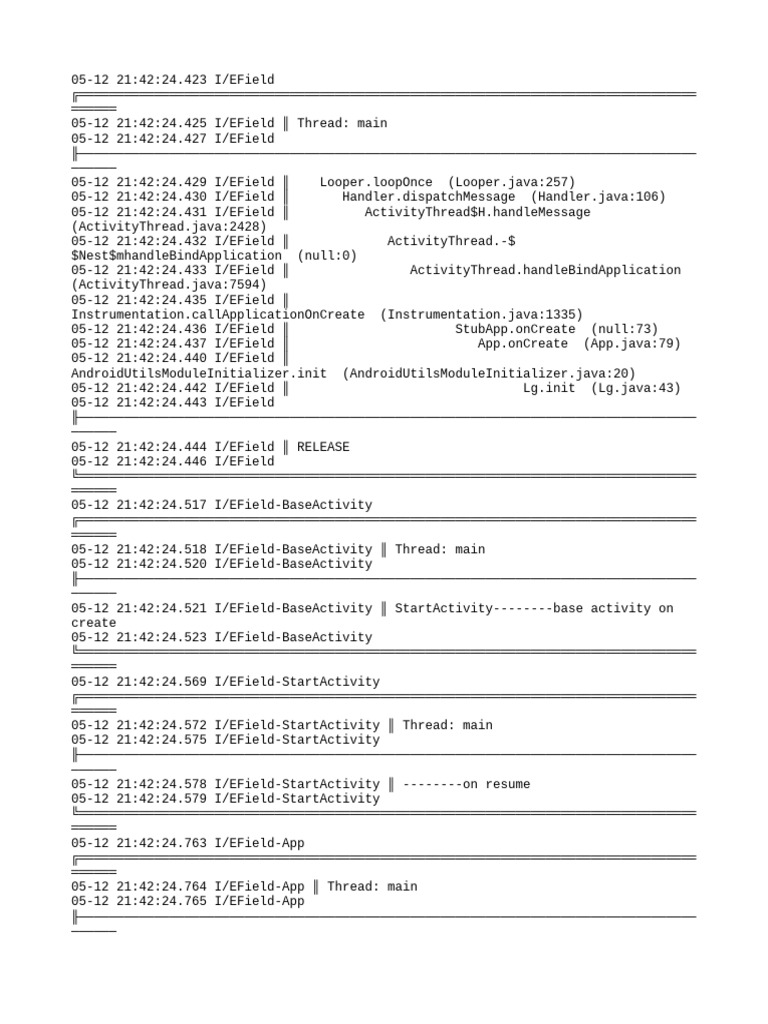 Android App Lifecycle Logs Analysis | PDF