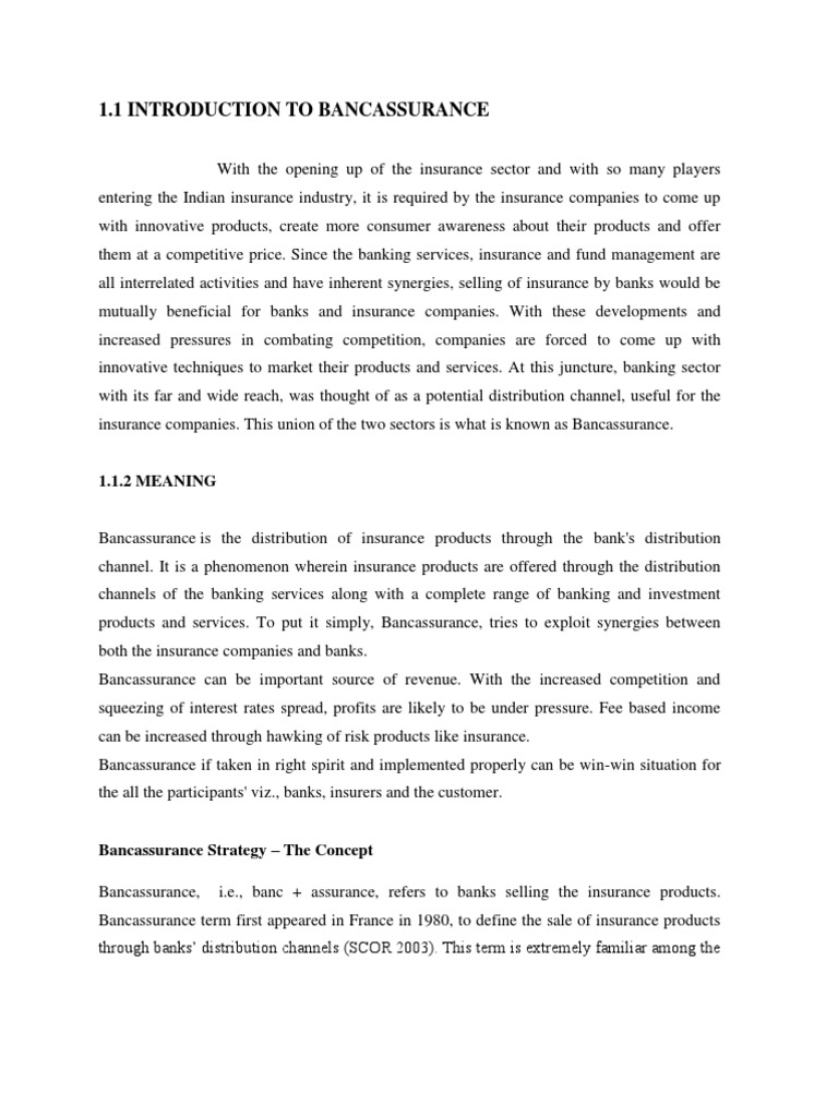 Introduction To Banc | PDF | Insurance | Sales