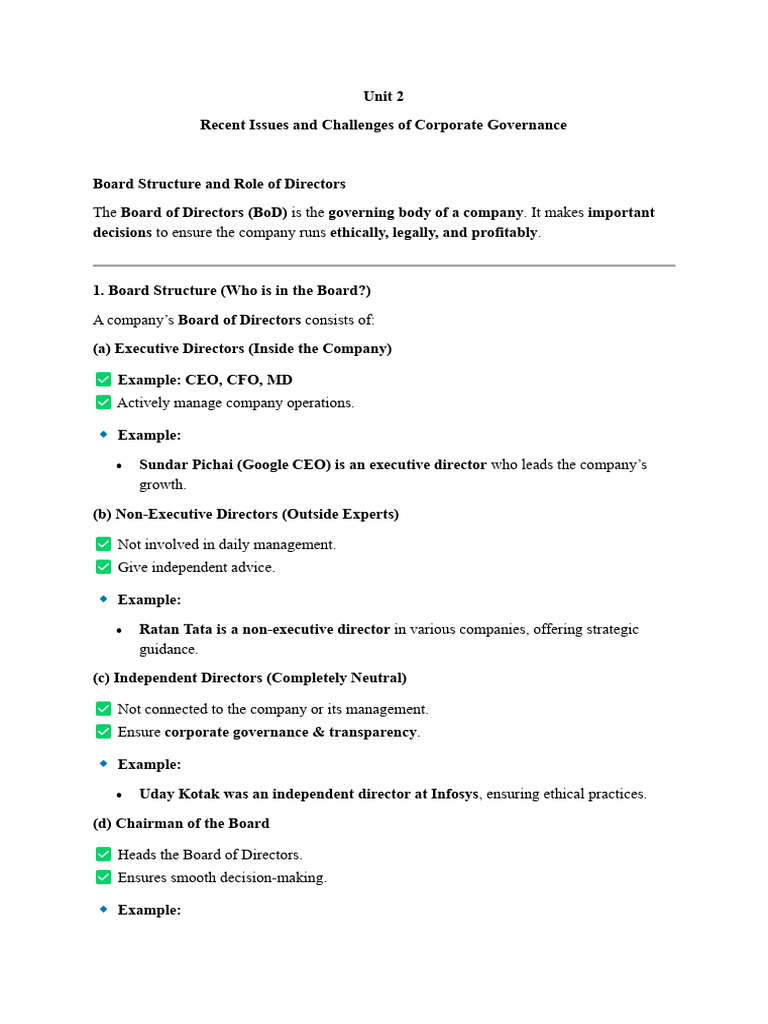 Corporate Governance Challenges Explained | PDF | Corporate Social ...