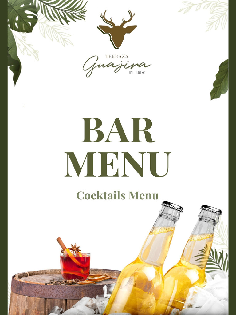 Copia de Copia de Copia de Menú Bar Tragos Bebidas Festivo Degradado ...