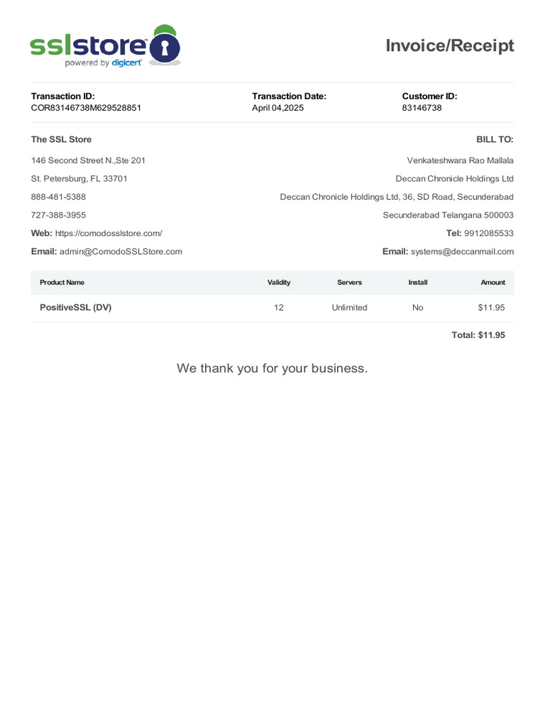 Invoice COR83146738M629528851 | PDF