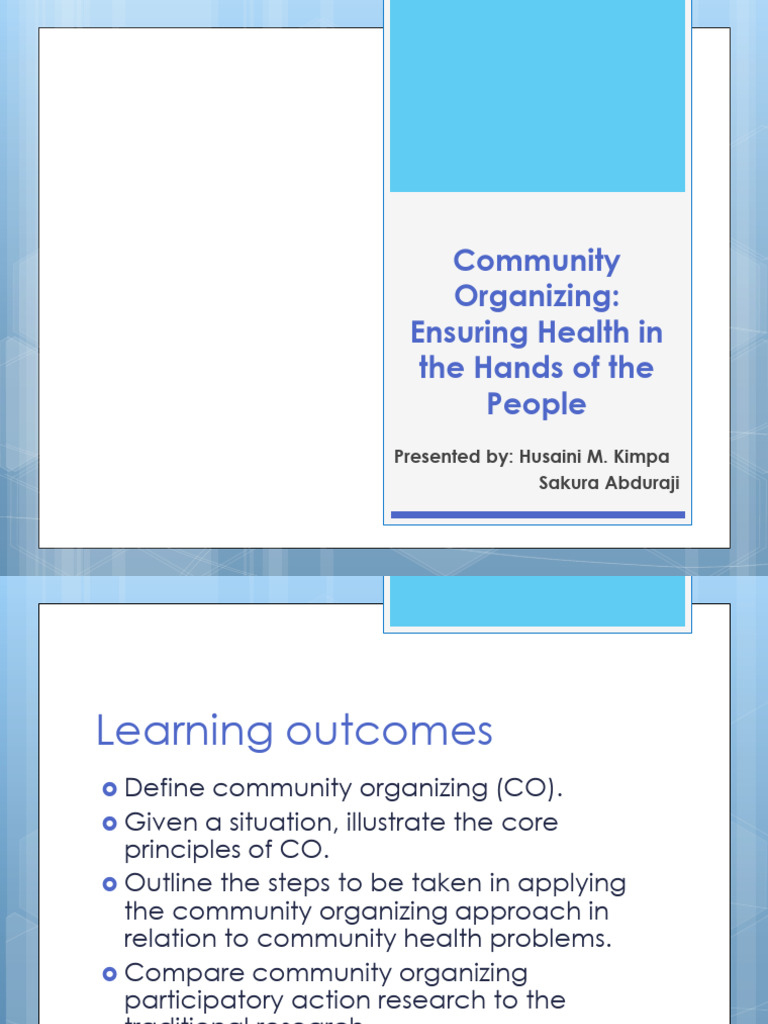 Community Organizing for Health Empowerment | PDF