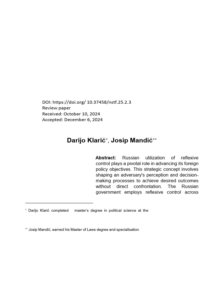 Russian Reflexive Control in Serbia | PDF | Russian Orthodox Church ...