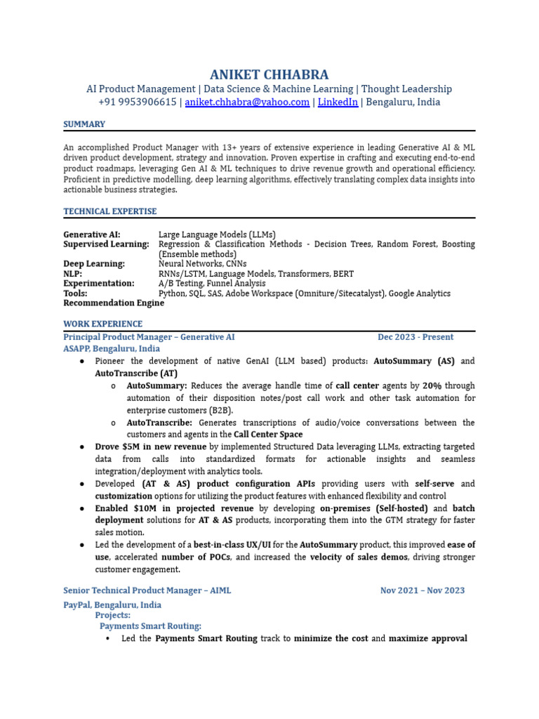 A676e311975a5c Aniket Chhabra Resume | PDF | Machine Learning ...