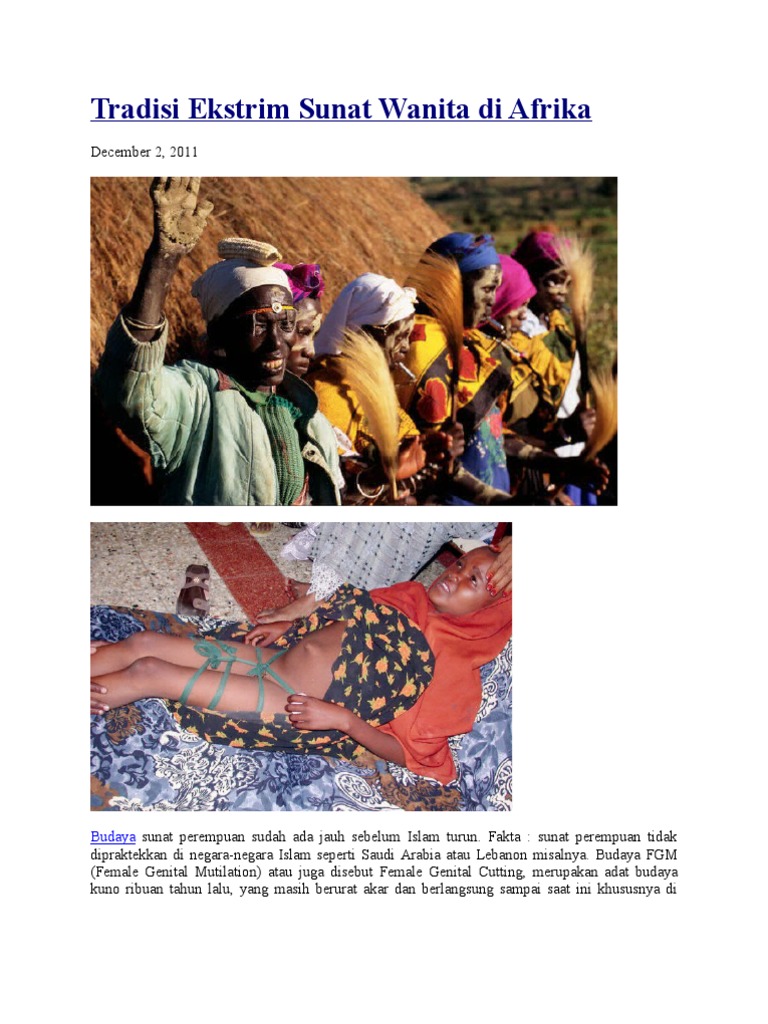 Tradisi Ekstrim Sunat Wanita Di Afrika Pdf