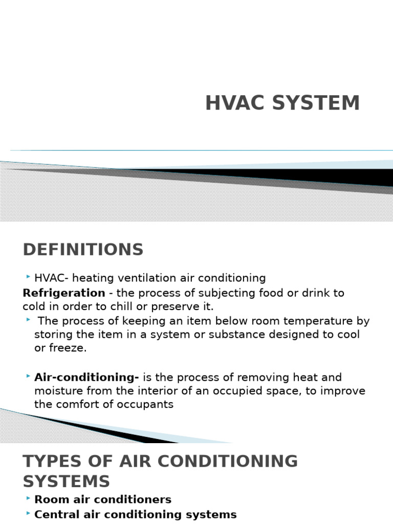 Understanding HVAC Systems and Types | PDF | Air Conditioning ...