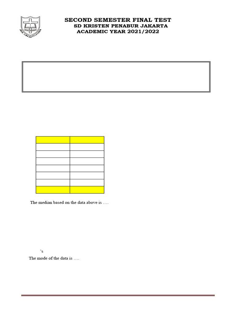 Grade V Final Test Math SMT 2 TP 2021-2022 | PDF