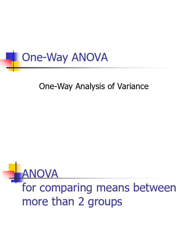 One-Way ANOVA: Comparing Group Means | PDF | Analysis Of Variance ...