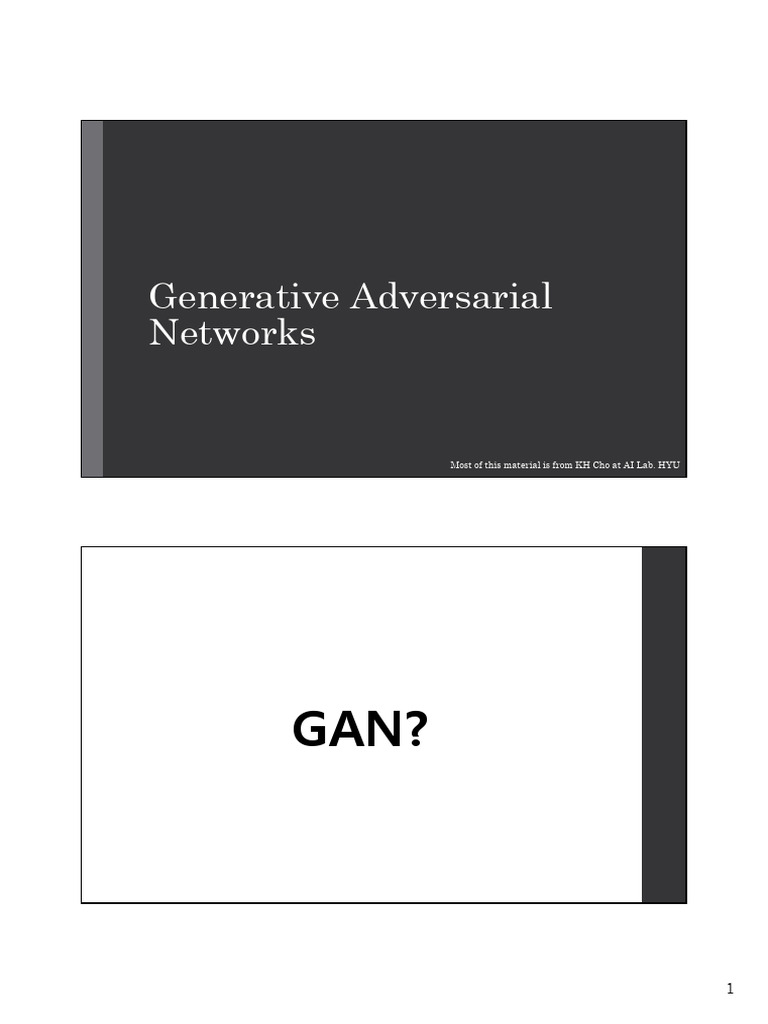 13 - Generative Adversarial Network | PDF