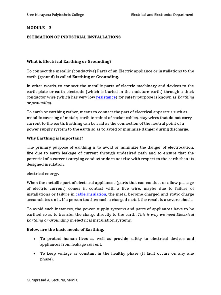 ED&E Module-3 | PDF | Electrical Conductor | Electrical Wiring