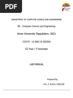 CSE - CCS370 - UI &UX - Manual | PDF | Usability | Design