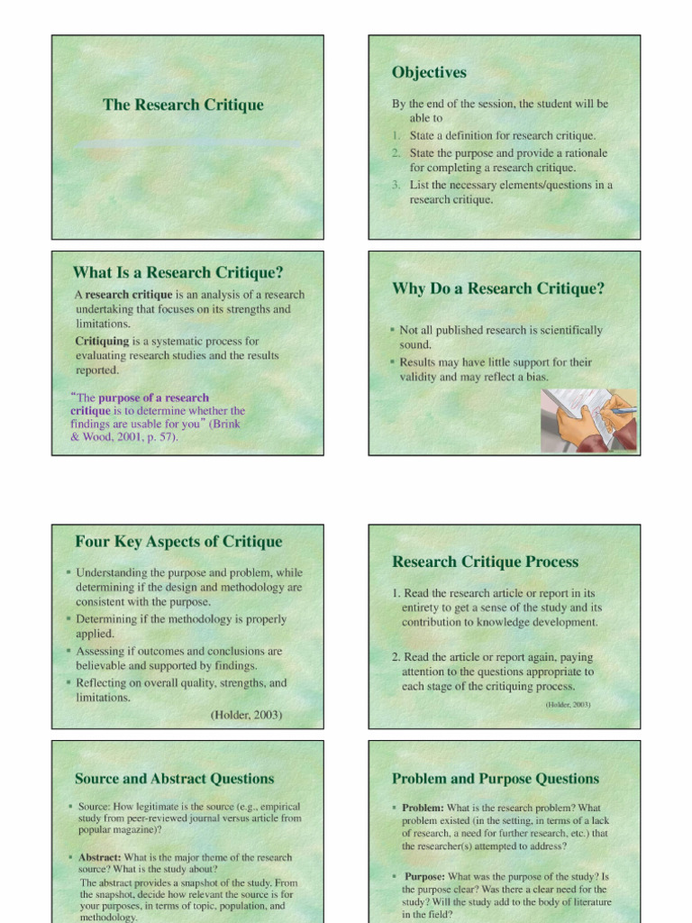 Research Critique | PDF