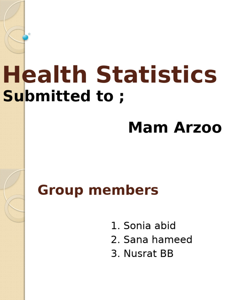 Understanding Health Statistics | PDF