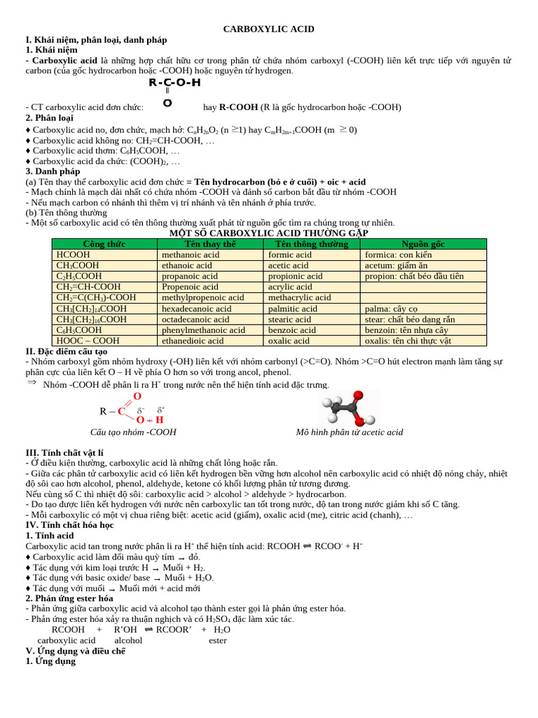 Carboxylic Acid HS | PDF