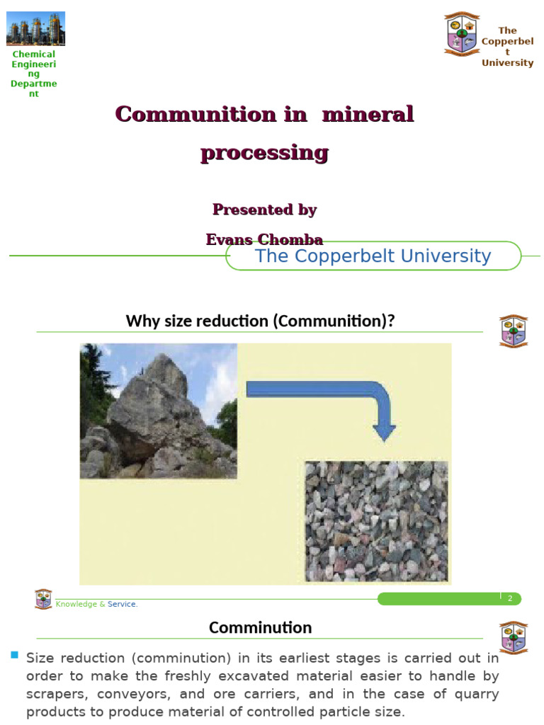 MT 520 Mineral Processing - Communition | PDF | Mill (Grinding) | Materials