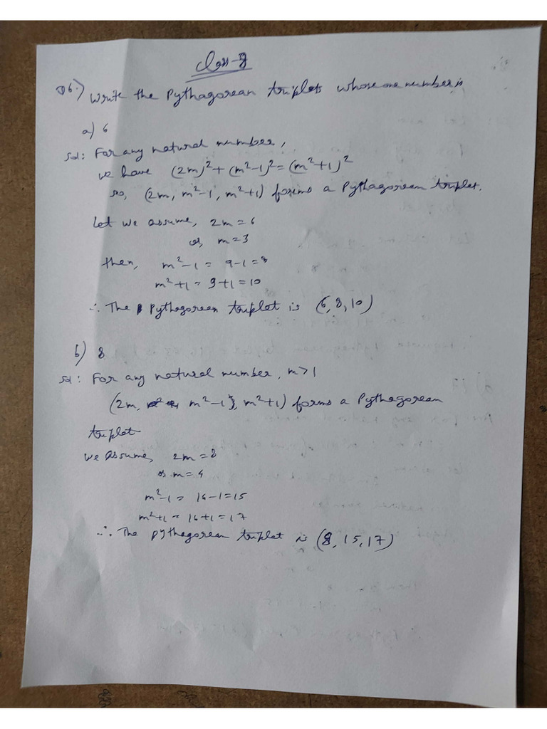 Class 8 HW CH 1 | PDF