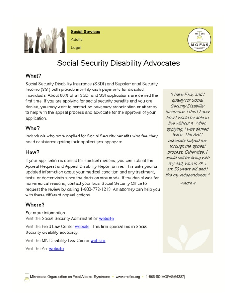Social Security Disability Advocates PDF