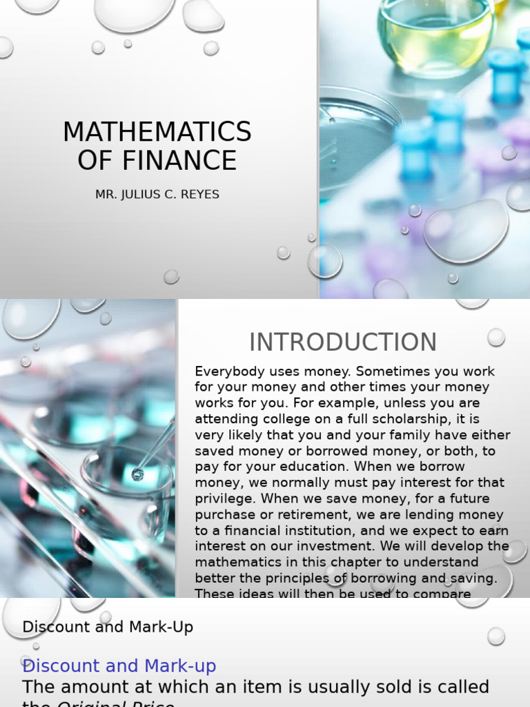 Mathematics of Design | PDF | Finance & Money Management | Credit