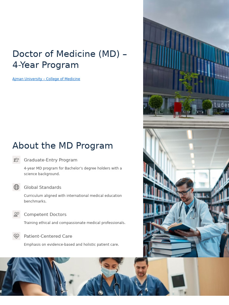 Doctor of Medicine MD 4 Year Program | PDF