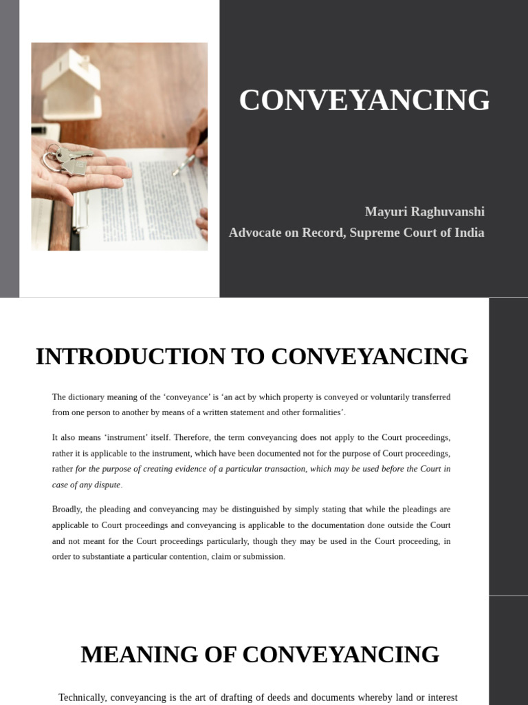 Understanding Conveyancing Essentials | PDF | Mortgage Law | Lease