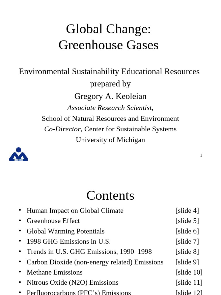 Greenhouse Gas Emissions Overview | PDF | Greenhouse Gas | Climate Change