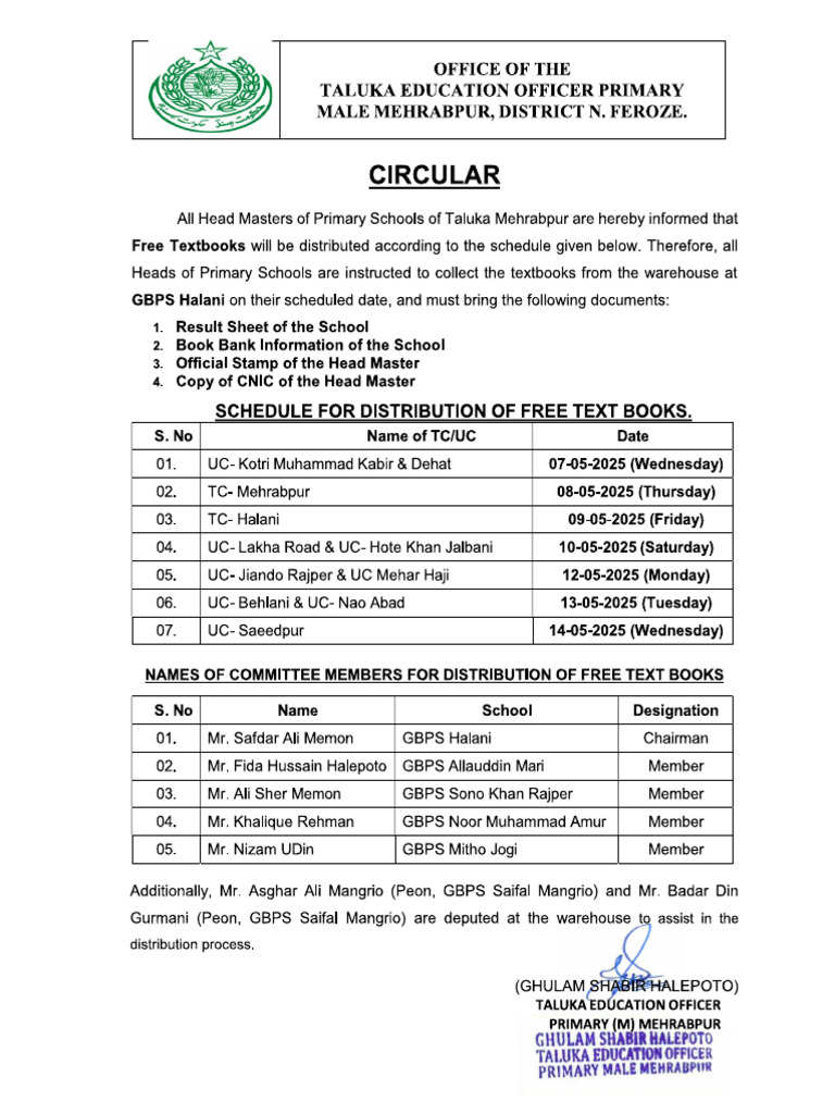 Books Distribution Mehrabpur | PDF