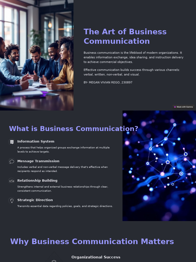 The Art of Business Communication | PDF | Communication | Nonverbal ...