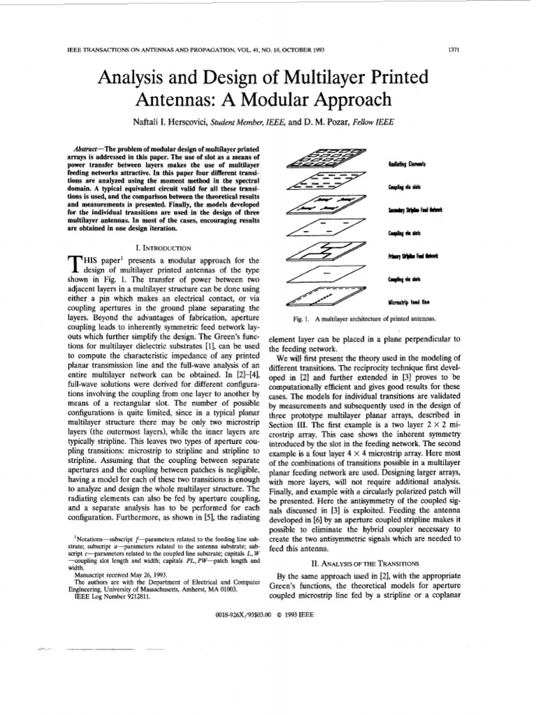 Modular Design of Multilayer Antennas | PDF | Antenna (Radio ...