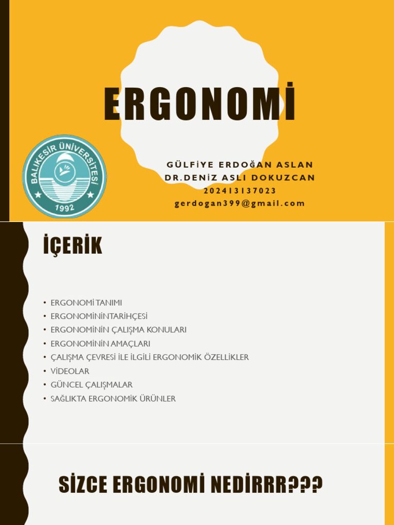 ERGONOMİ | PDF
