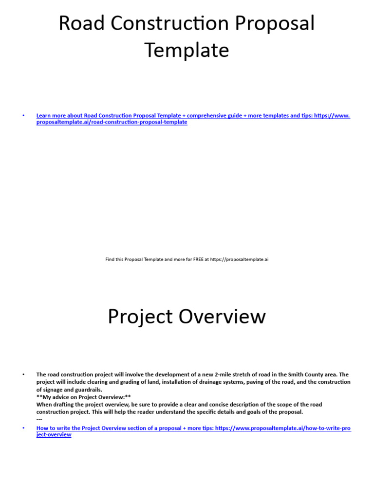 Smith County Road Construction Proposal | PDF | Road