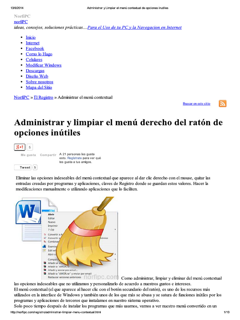 Administrar El Menu Contextual | PDF