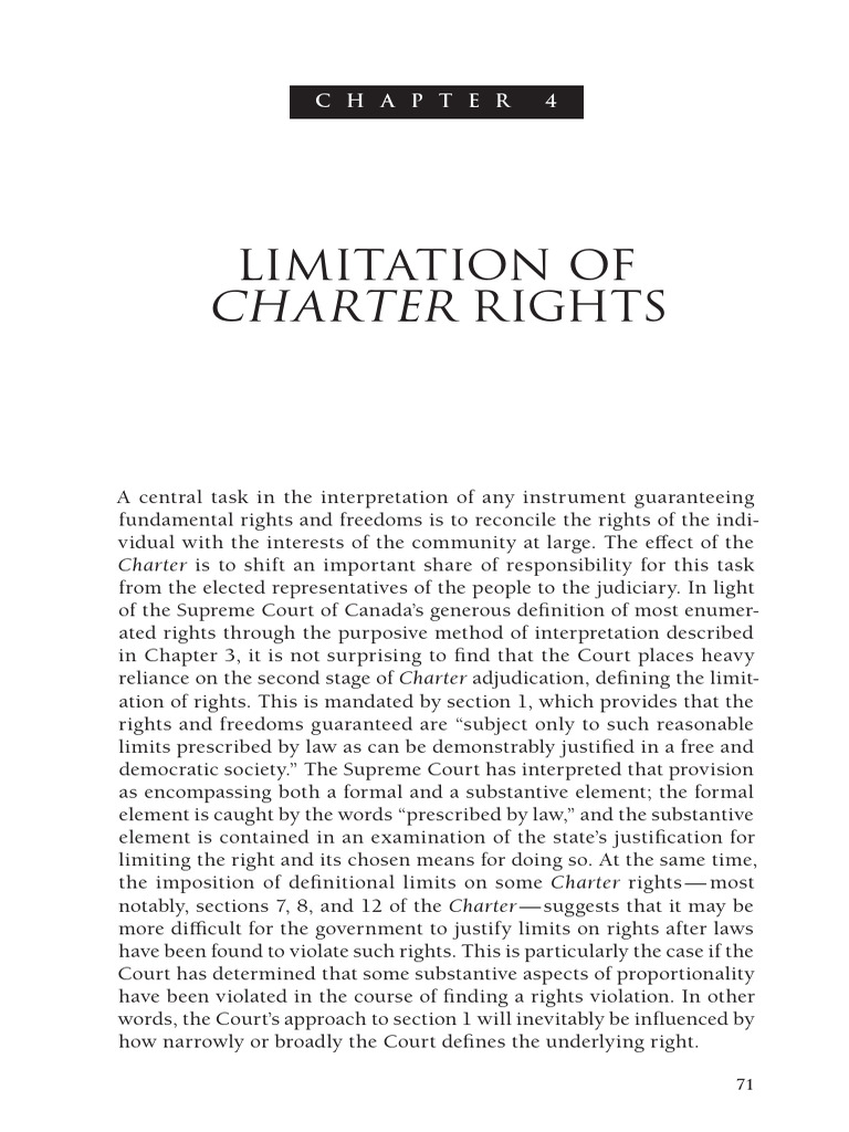 Limits on Charter Rights Explained | PDF | Justice | Crime & Violence
