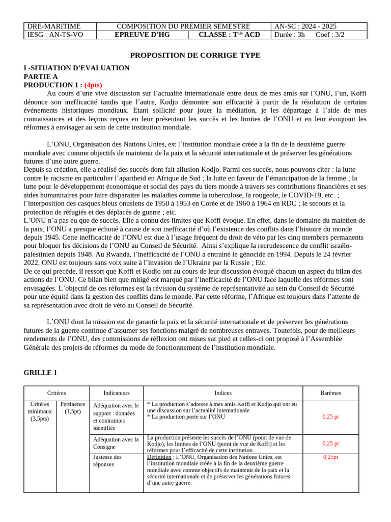 Bilan de l'ONU : succès et limites | PDF | Nations unies | Relations ...