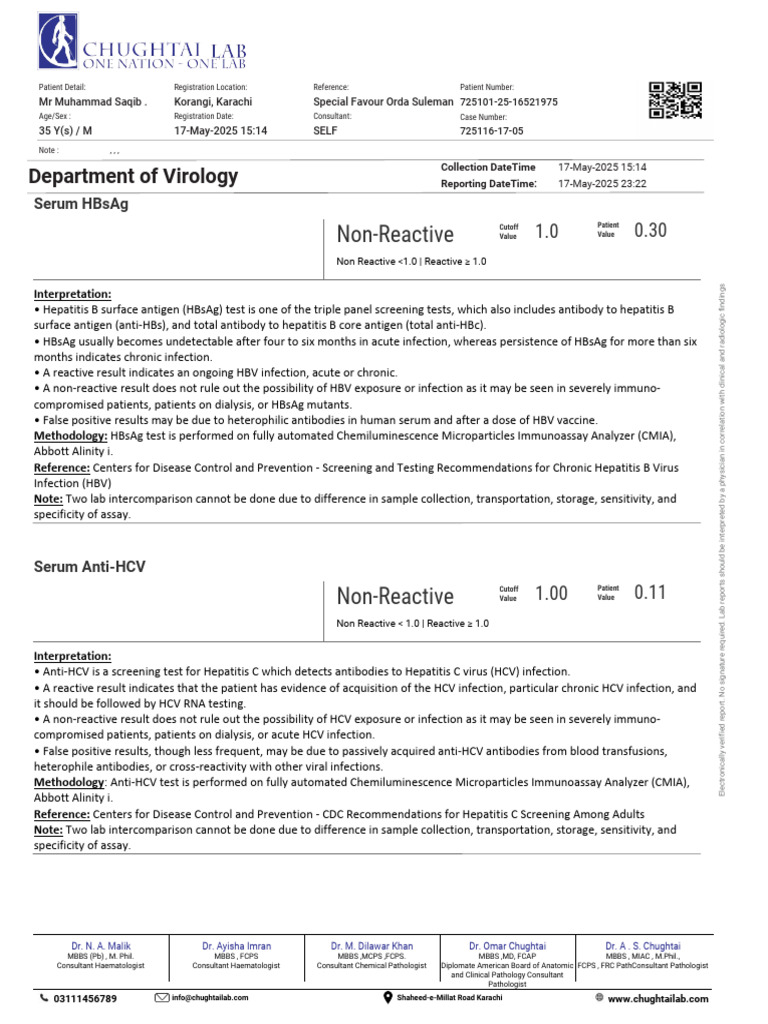 Non-Reactive: Department of Virology | PDF