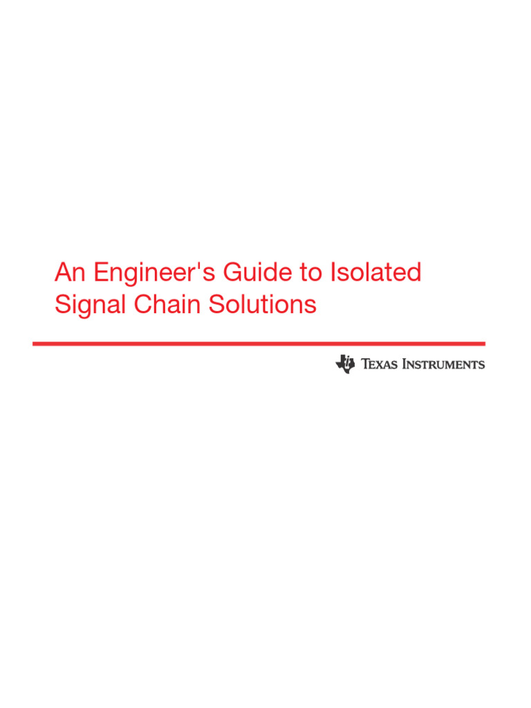 Isolated Signal Chain Design Guide | PDF | Analog To Digital Converter ...