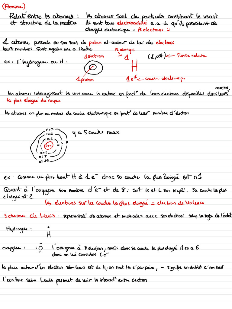 Atomes et liaisons covalentes | PDF | Électron | Liaison chimique
