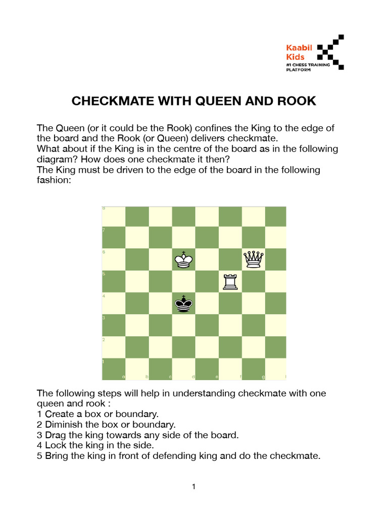 Checkmate With Queen and Rook.l1 | PDF