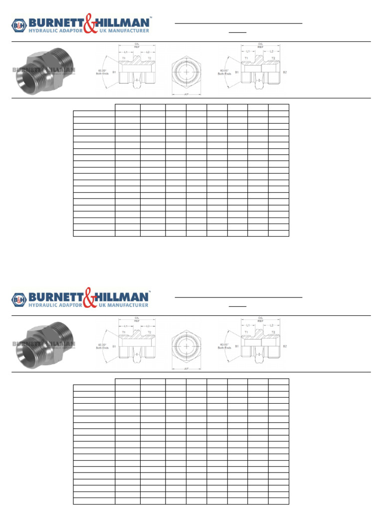 Catalogue - Hyd Adaptors (Reducers) | PDF | Street | Bus Transport