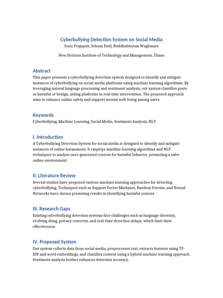 Cyberbullying Detection on Social Media | PDF | Machine Learning ...