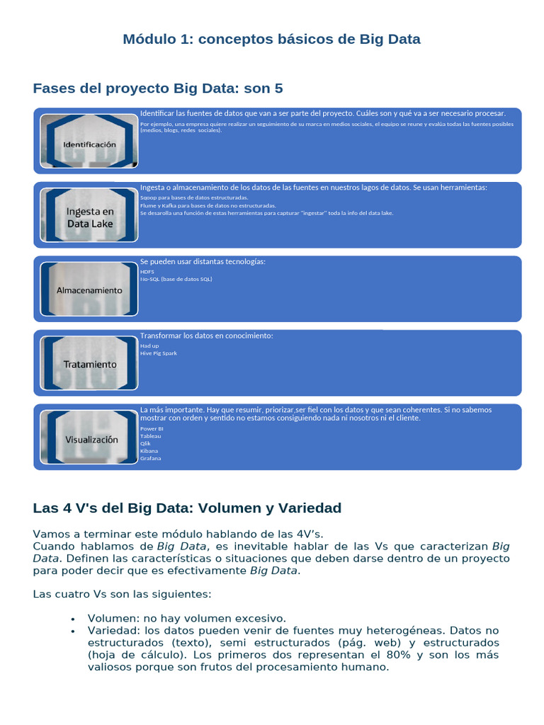 Introducción a Big Data y sus 4 V's | PDF | Big Data | Datos