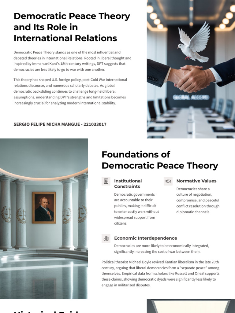 Understanding Democratic Peace Theory | PDF | Democracy | Political ...