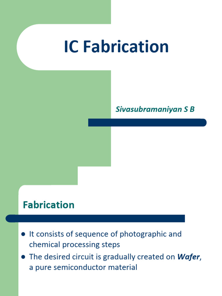 IC Fabrication Process Overview | PDF | Cmos | Semiconductor Device ...