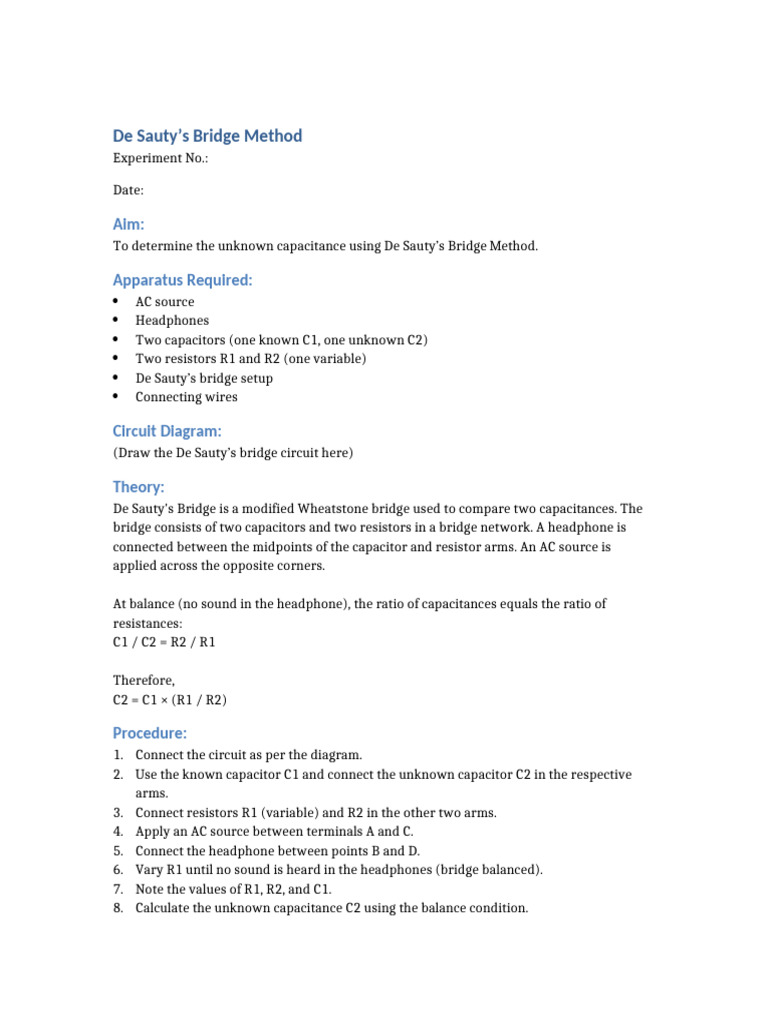 Physics Practicals Complete Pdf Electrical Network Capacitor