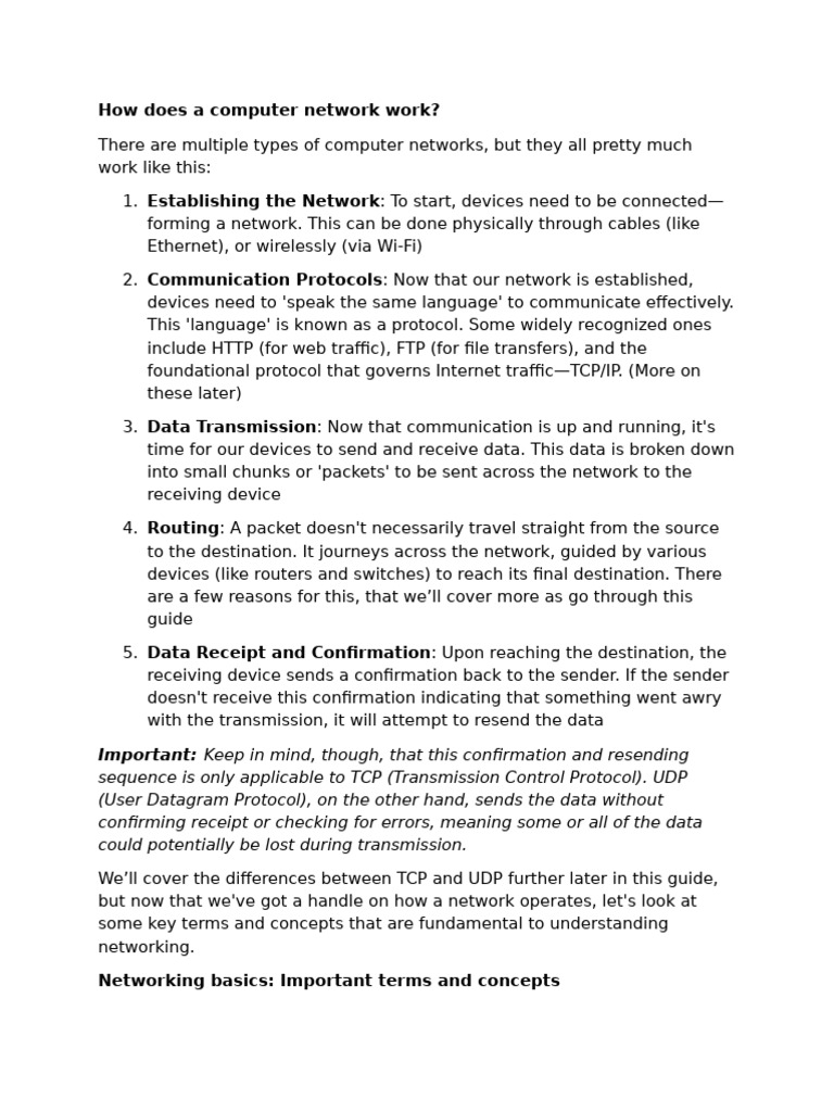 What Is A Computer Network and Why Is It Important | PDF | Computer ...