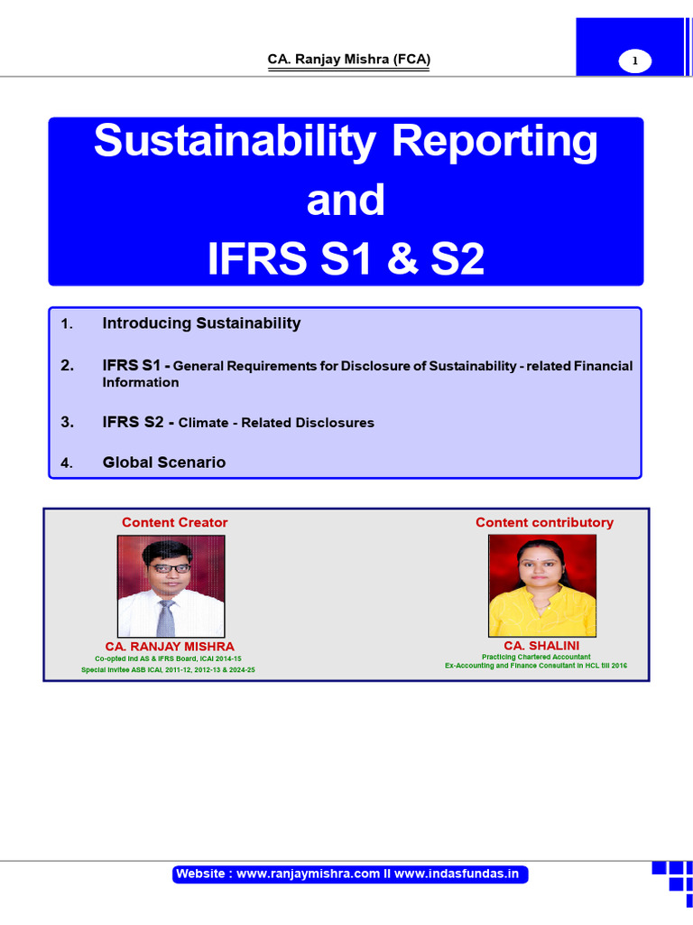 Sustainability Reporting & IFRS Standards | PDF | Sustainability ...