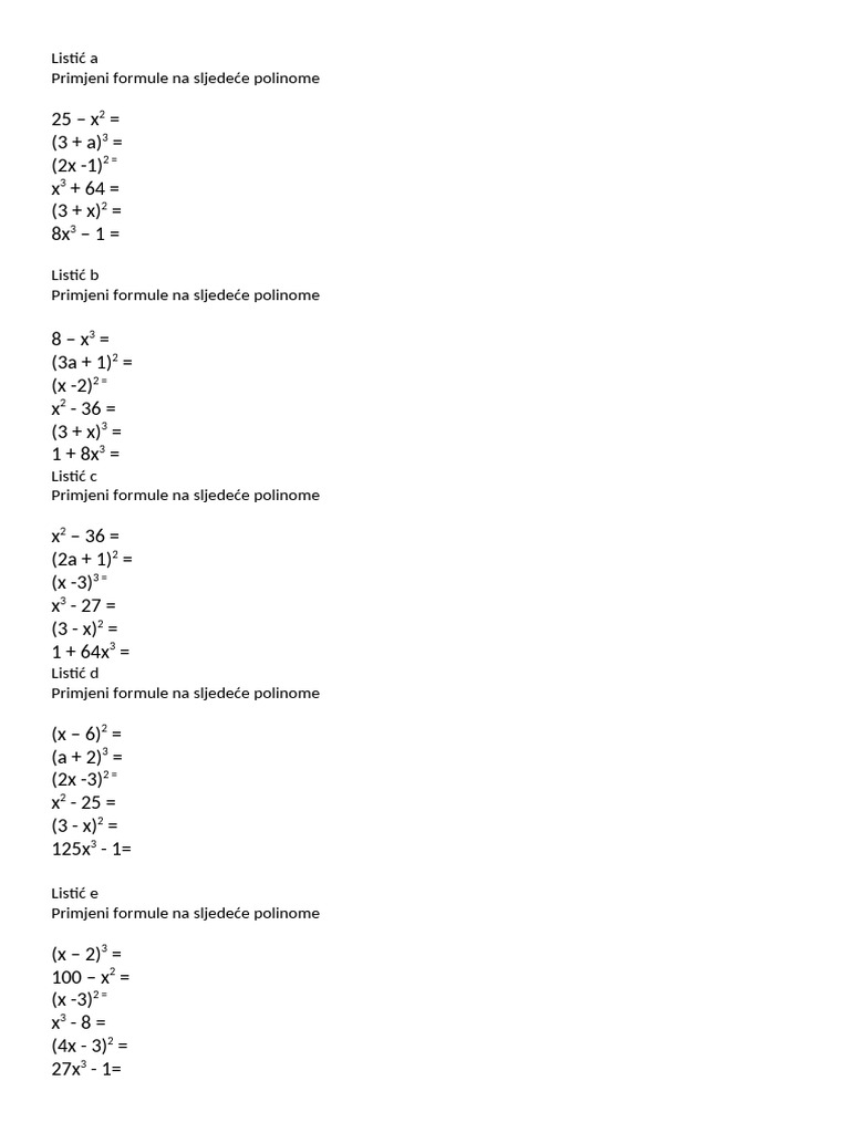 Listić A | PDF