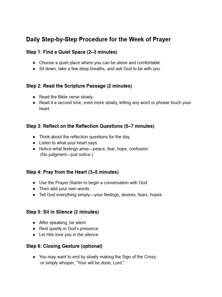 A Week of Prayer For Discernment | PDF | Prayer | Bible