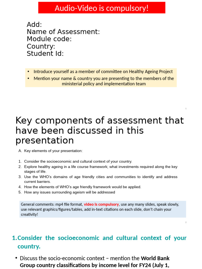 Sample Format For Assessment 1 - For Reference Only | PDF
