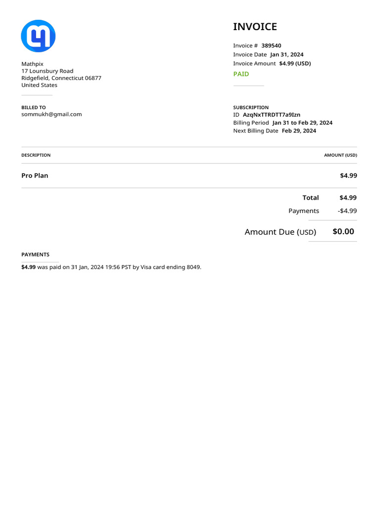 Mathpix Invoice Azz8FkUX7LHJc21co | PDF